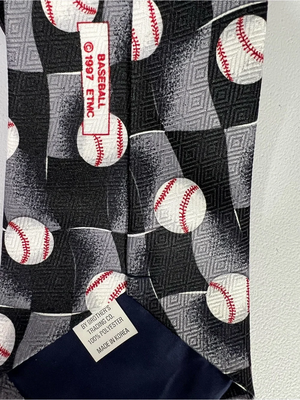 Vtg Brothers Trading Co Baseball Novelty Tie